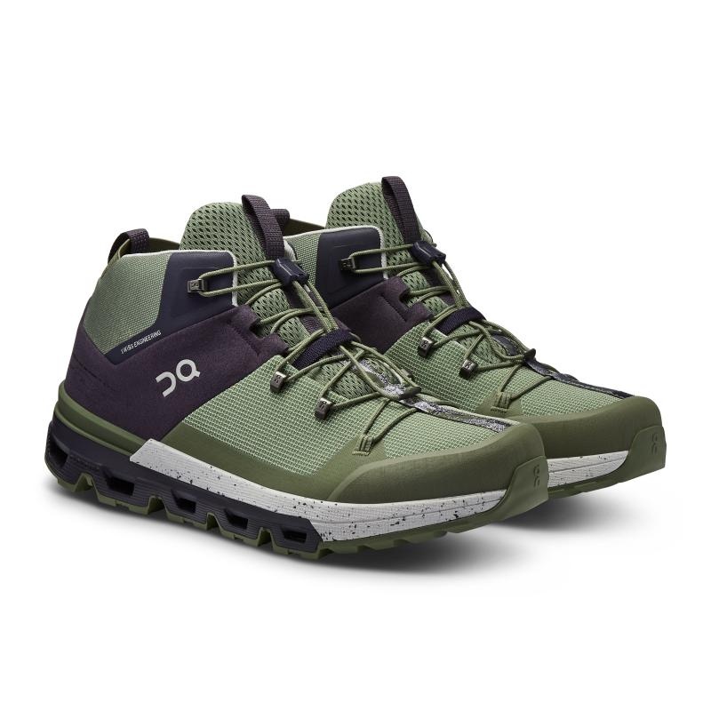 QC Cloudtrax Men's Hiking Boots Midnight | Glacier Green | 05962-WZDV