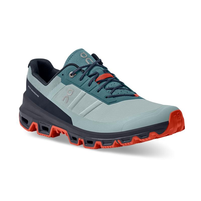 QC Cloudventure Men's Hiking Shoes Cobble | Ink Mint | 56347-CHMD