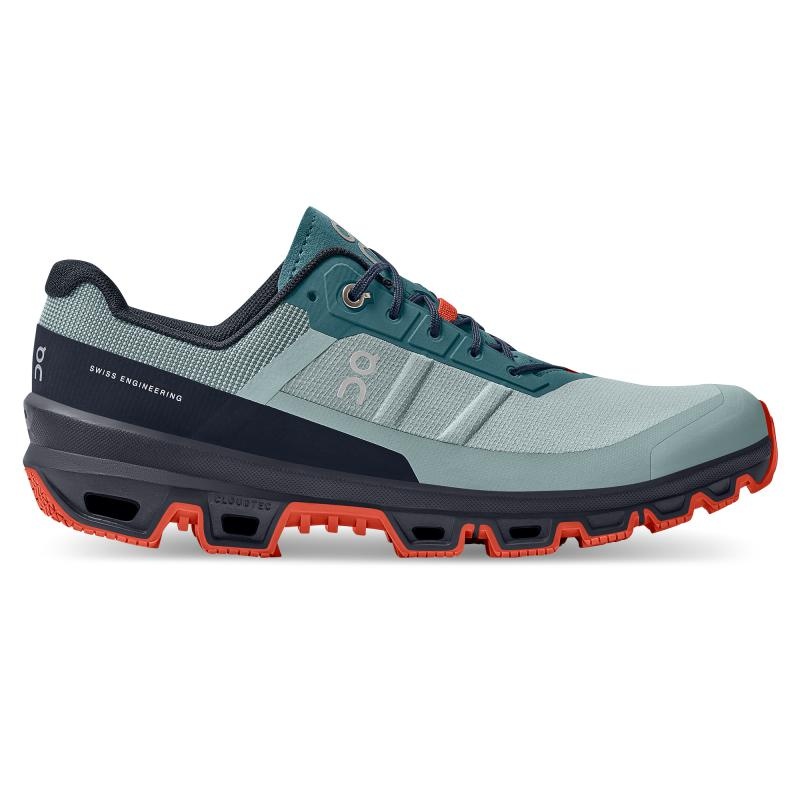 QC Cloudventure Men\'s Hiking Shoes Cobble | Ink Mint | 56347-CHMD