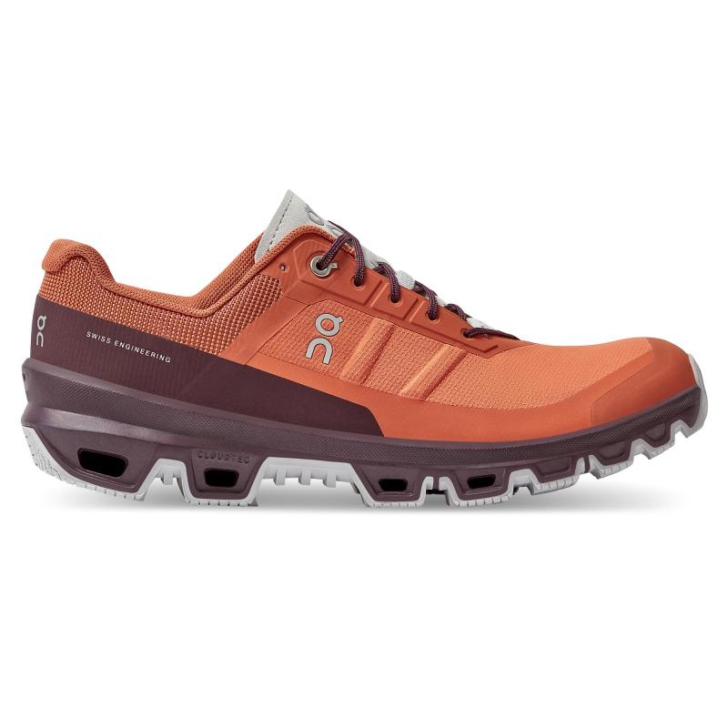 QC Cloudventure Men\'s Hiking Shoes Flare | Mulberry Orange | 84012-LHFU