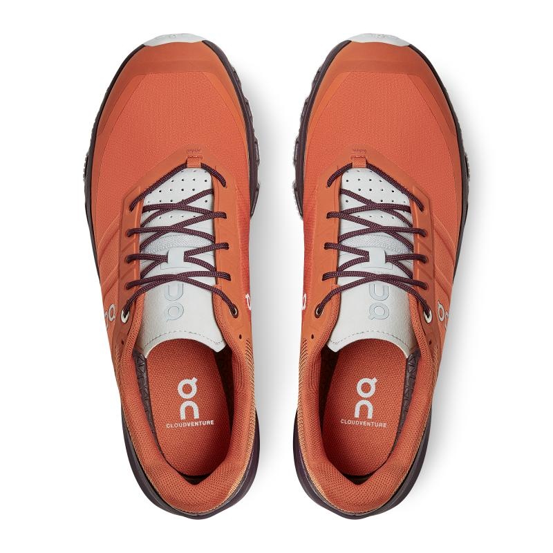 QC Cloudventure Men's Trail Running Shoes Flare | Mulberry Orange | 07532-JNIG