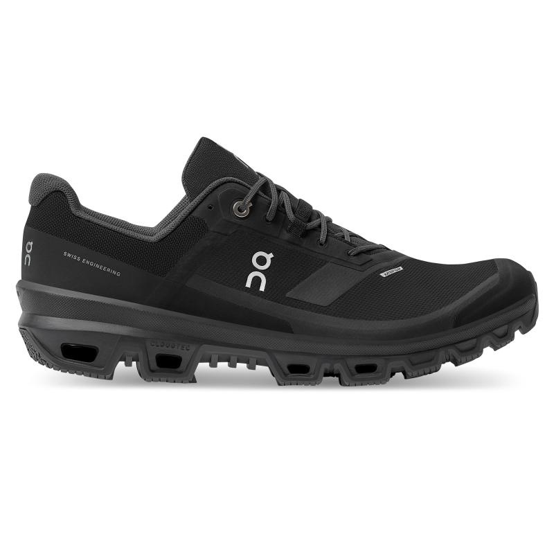 QC Cloudventure Waterproof Men\'s Trail Running Shoes Black | 74610-EYOI