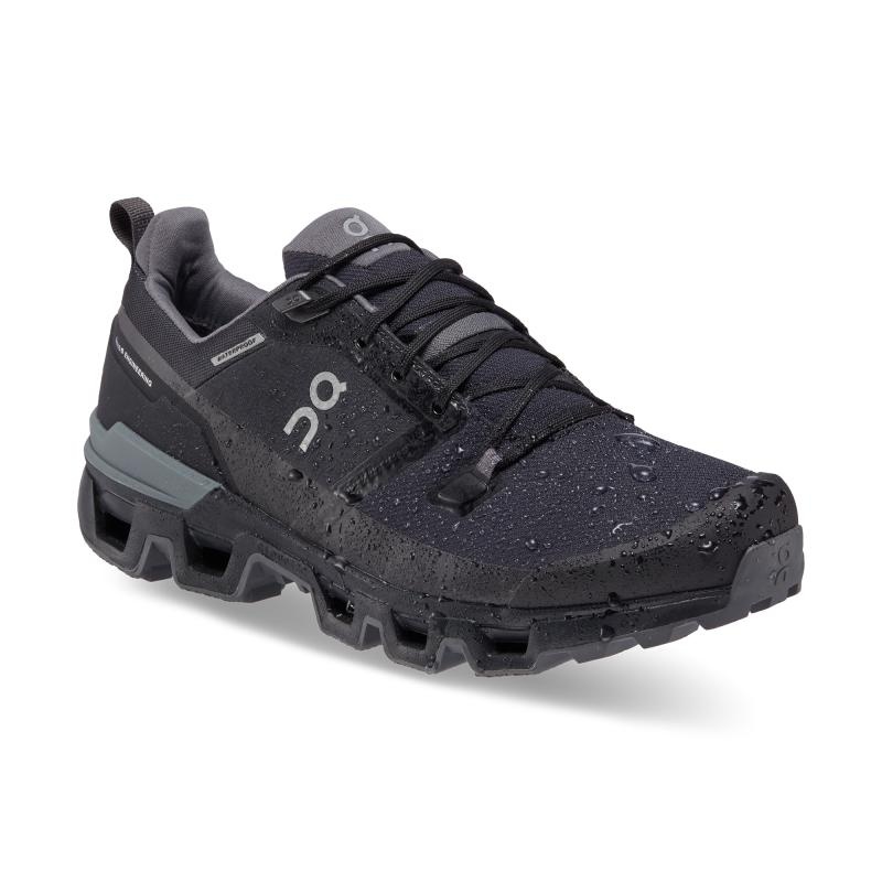 QC Cloudwander Waterproof Men's Hiking Shoes Black | Eclipse | 50649-JBUY