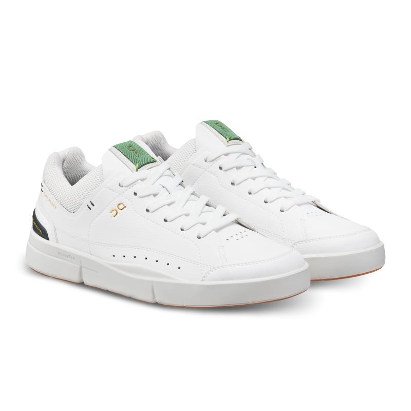 QC THE ROGER Centre Court Men's Sneakers White | Sage | 78324-QSWF