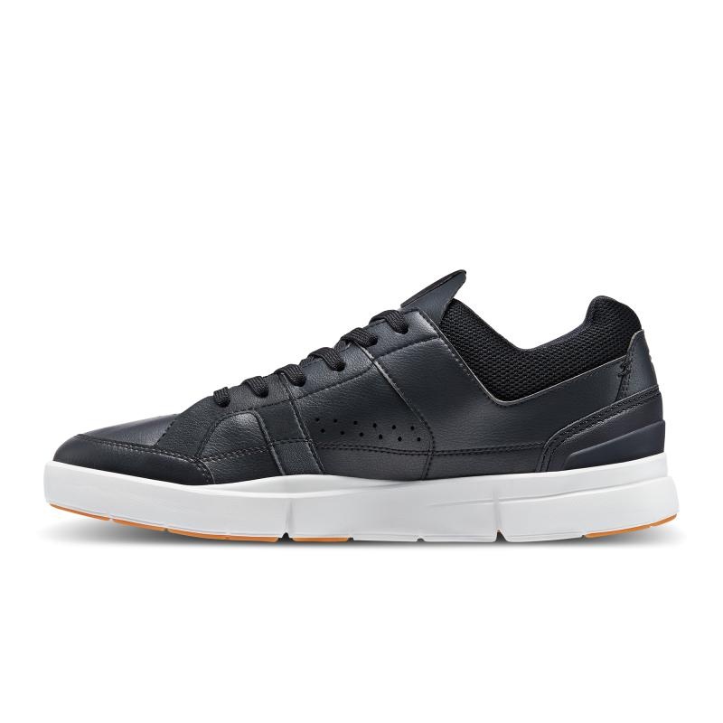 QC THE ROGER Clubhouse Men's Sneakers Black | White | 91605-OBPU