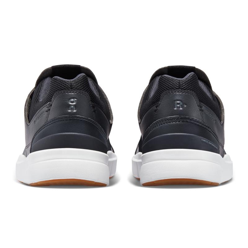 QC THE ROGER Clubhouse Men's Sneakers Black | White | 91605-OBPU