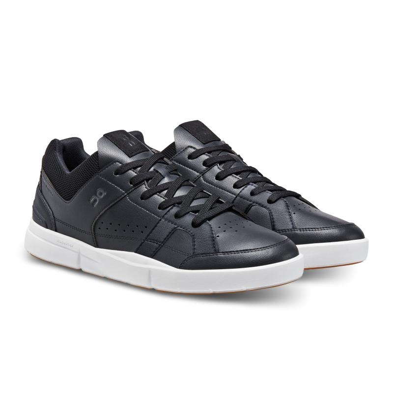 QC THE ROGER Clubhouse Men's Sneakers Black | White | 91605-OBPU