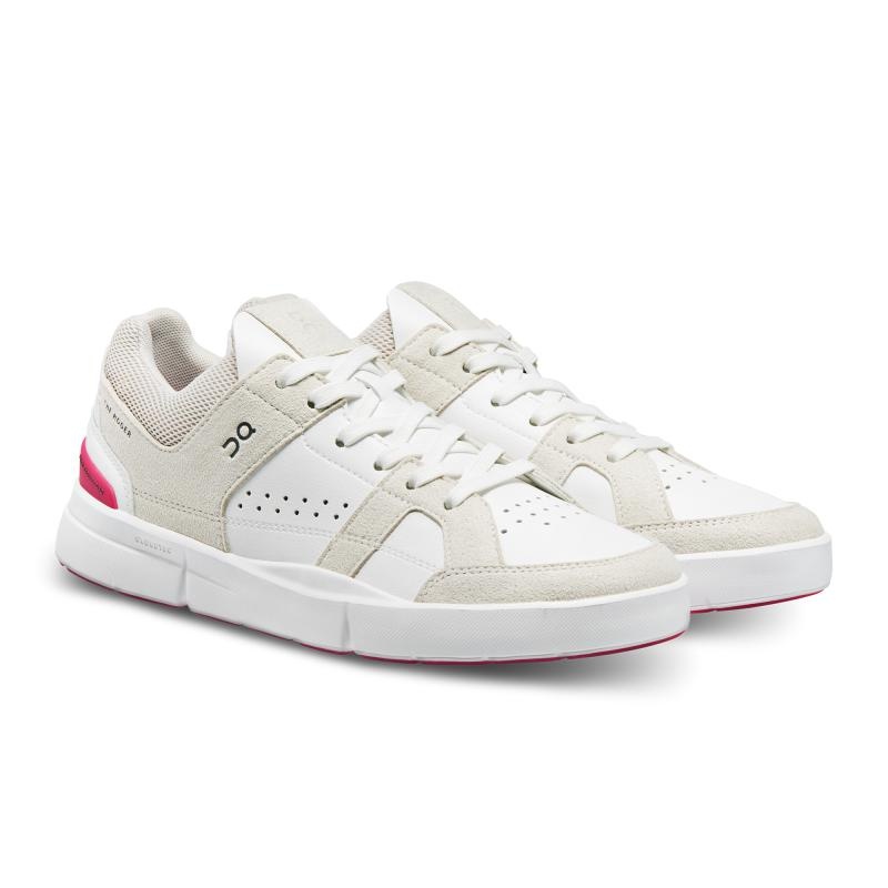 QC THE ROGER Clubhouse Women's Sneakers Sand | Cerise White | 65492-CXYN