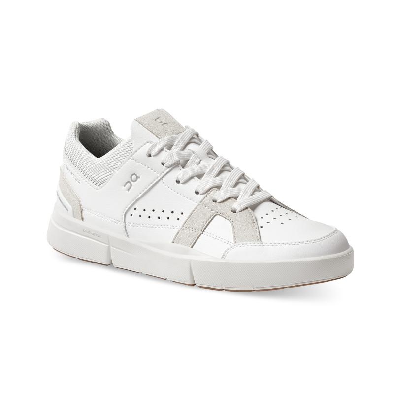 QC THE ROGER Clubhouse Women's Sneakers White | Sand | 63524-TWNF