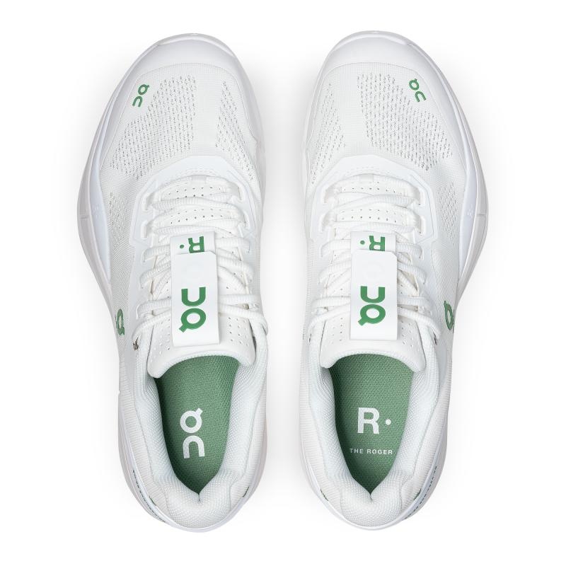 QC THE ROGER Pro Men's Tennis Shoes White | Green | 37249-RTBS